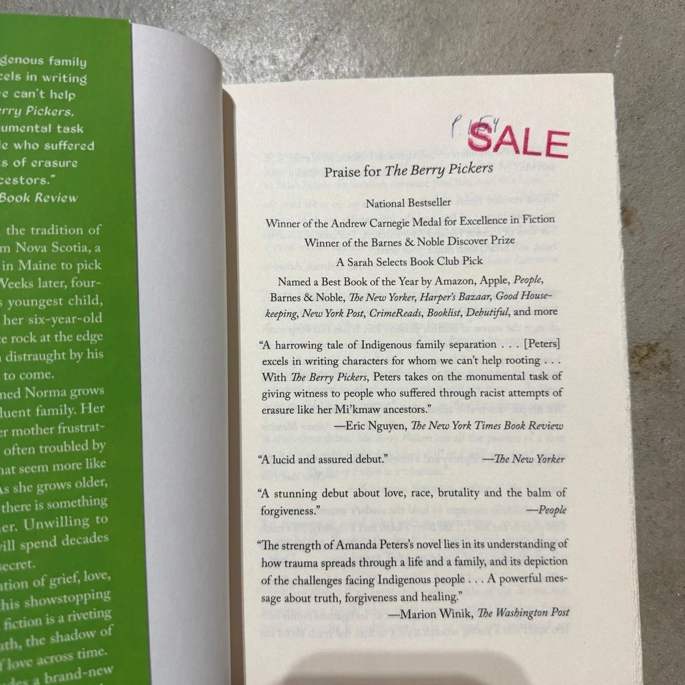 The Berry Pickers Amanda Peters Barnes & Noble Exclusive Deckled Edge Paperback